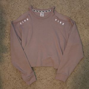 Victoria secret pink shoulderless sweatshirt